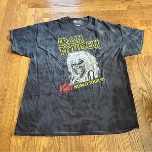 Iron Maiden Killer World Tour ‘81 Graphic T-Shirt Medium – 2021‎ Official
